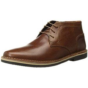 Steven Madden Mens Brown Harken 47 Cognac Leather Chukka Boot Size 9